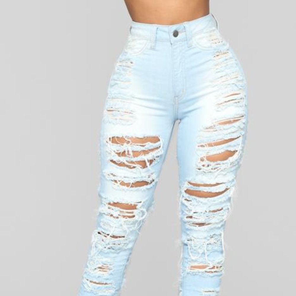 Fashion Nova Distressed Jeans
